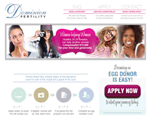 Tablet Screenshot of eggdonordc.com